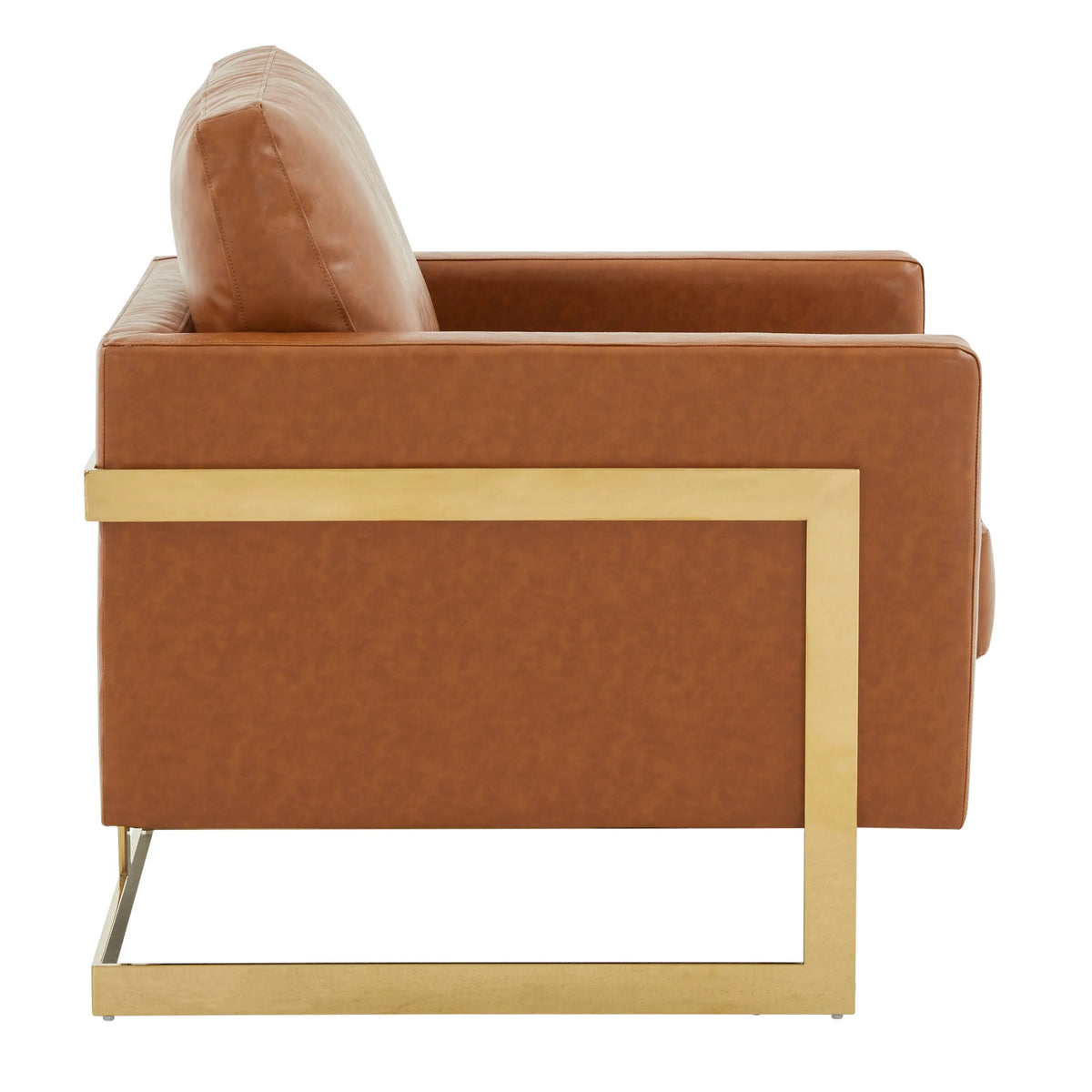 Lincoln Modern Upholstered Accent Armchair With Gold/Black Metal Frame - Elax Furniture