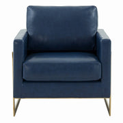Lincoln Modern Upholstered Accent Armchair With Gold/Black Metal Frame - Elax Furniture