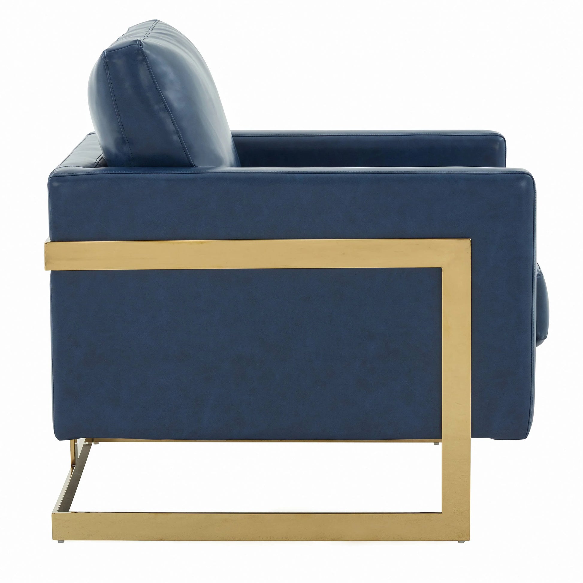 Lincoln Modern Upholstered Accent Armchair With Gold/Black Metal Frame - Elax Furniture