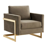 Lincoln Modern Upholstered Accent Armchair With Gold/Black Metal Frame - Elax Furniture