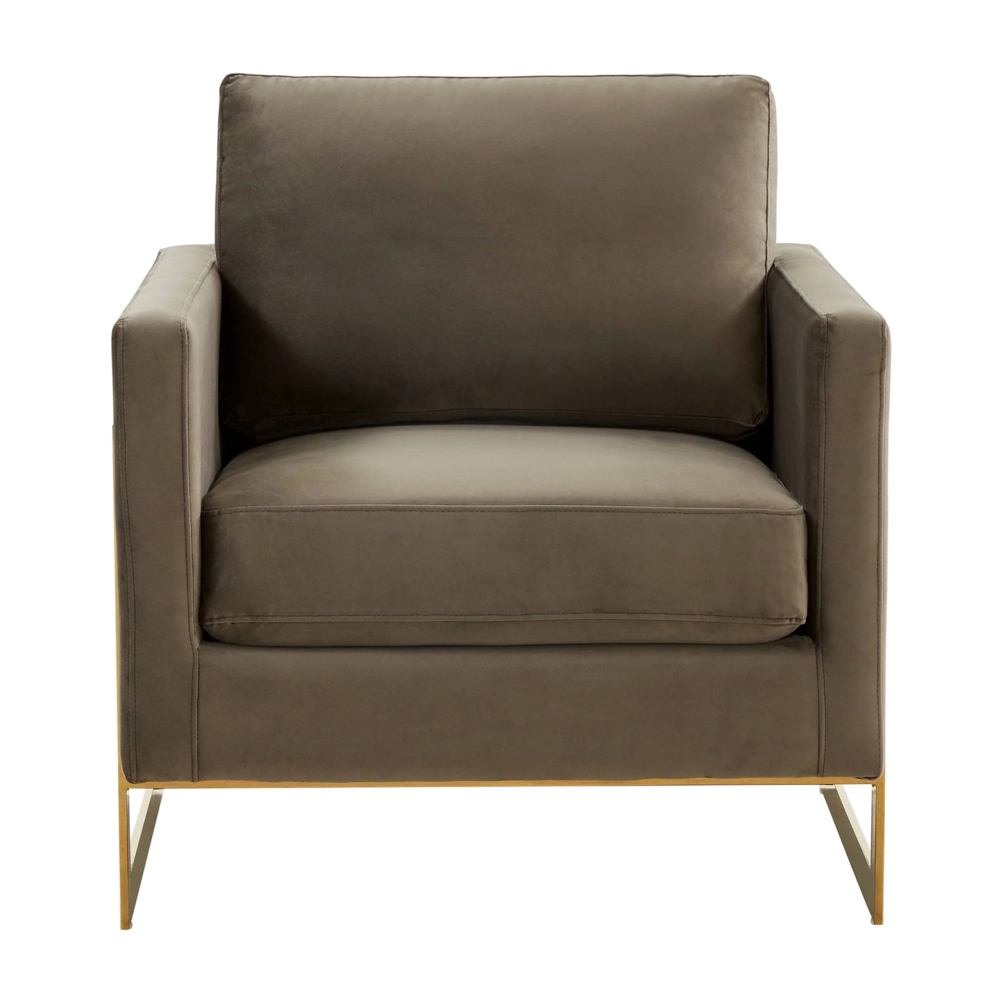 Lincoln Modern Upholstered Accent Armchair With Gold/Black Metal Frame - Elax Furniture