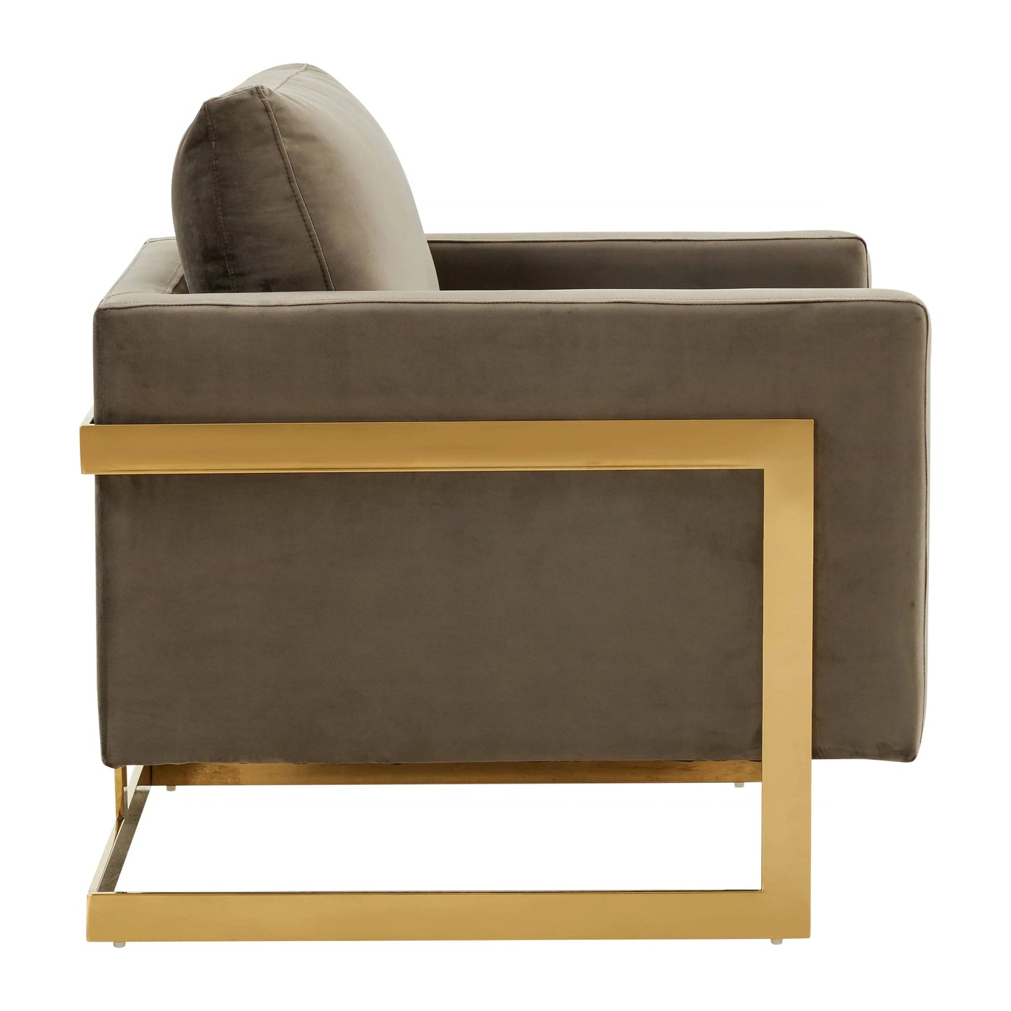 Lincoln Modern Upholstered Accent Armchair With Gold/Black Metal Frame - Elax Furniture