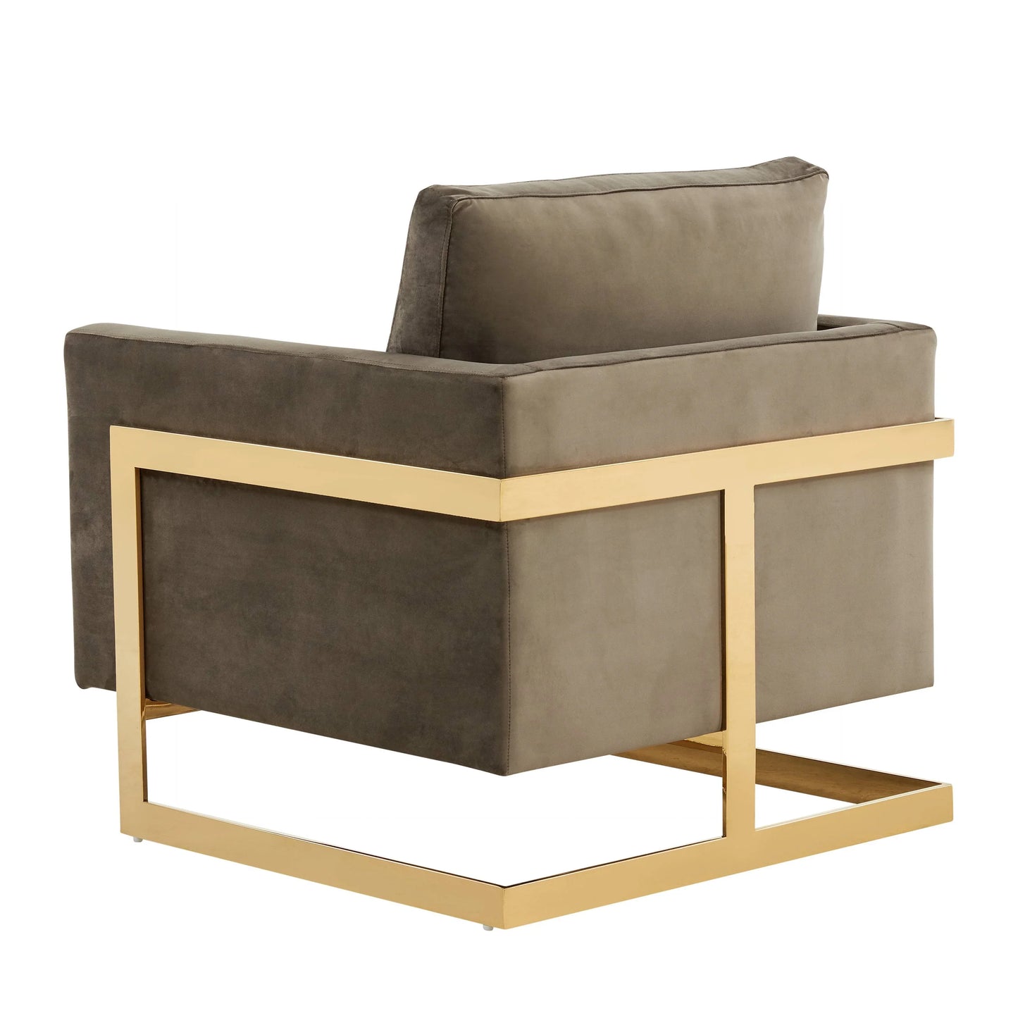 Lincoln Modern Upholstered Accent Armchair With Gold/Black Metal Frame - Elax Furniture