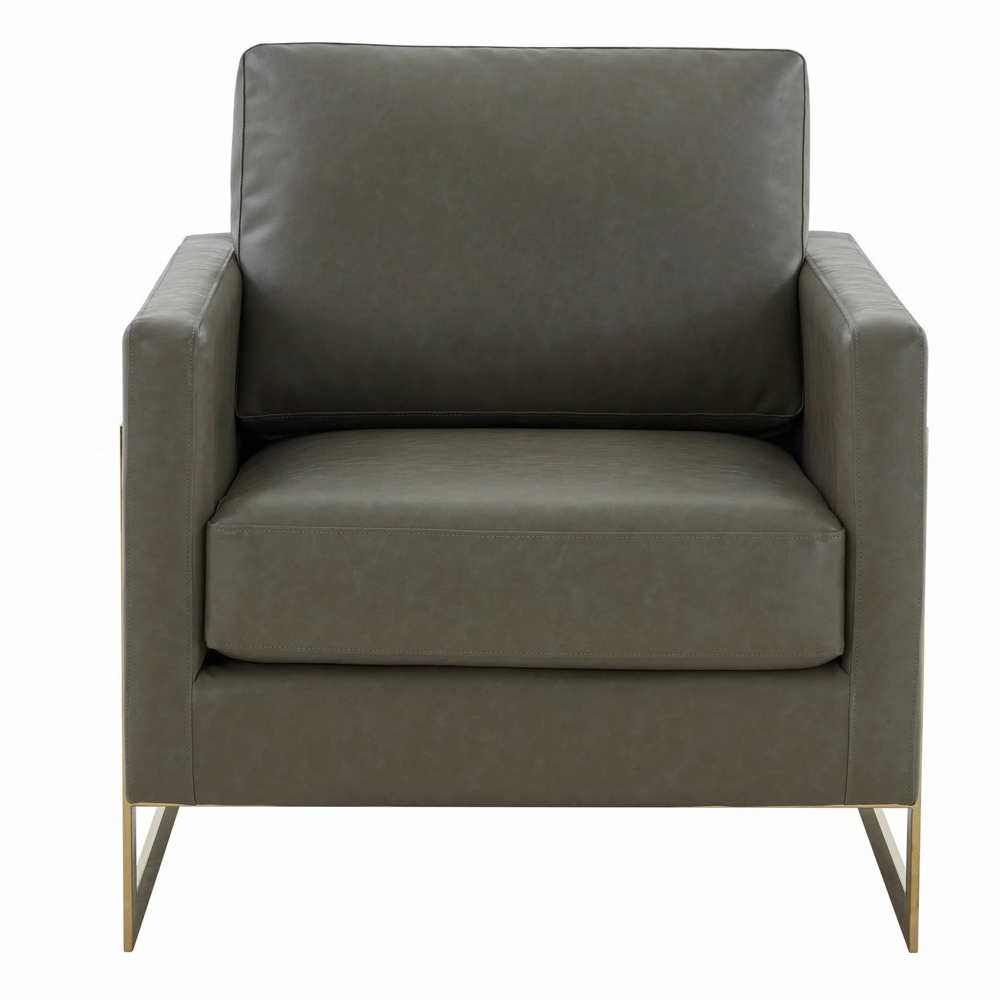 Lincoln Modern Upholstered Accent Armchair With Gold/Black Metal Frame - Elax Furniture