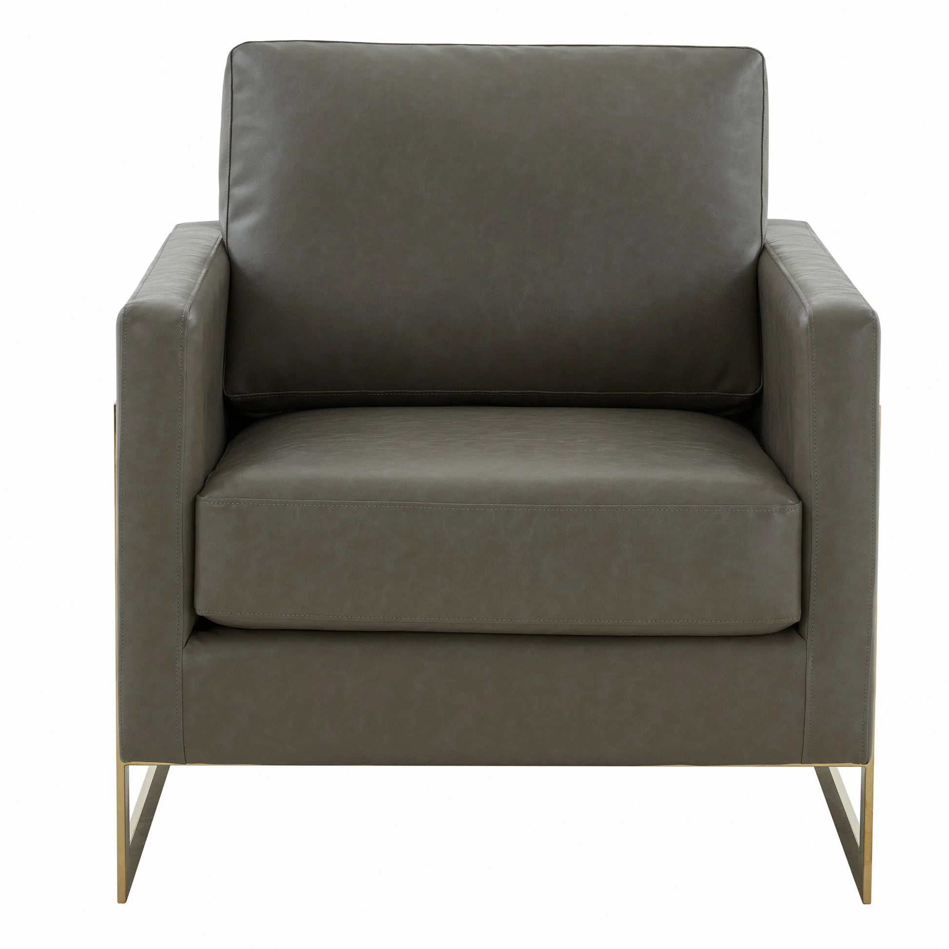Lincoln Modern Upholstered Accent Armchair With Gold/Black Metal Frame - Elax Furniture