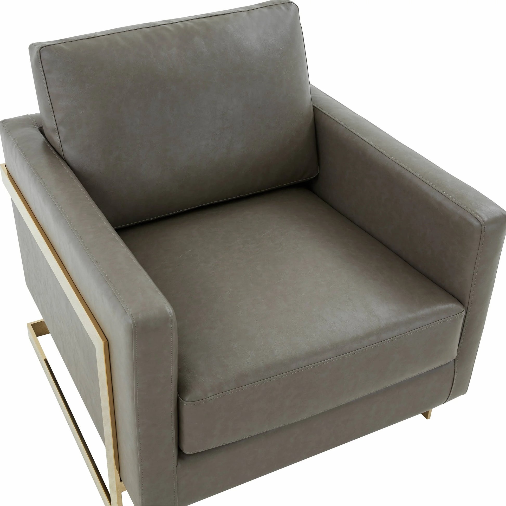 Lincoln Modern Upholstered Accent Armchair With Gold/Black Metal Frame - Elax Furniture