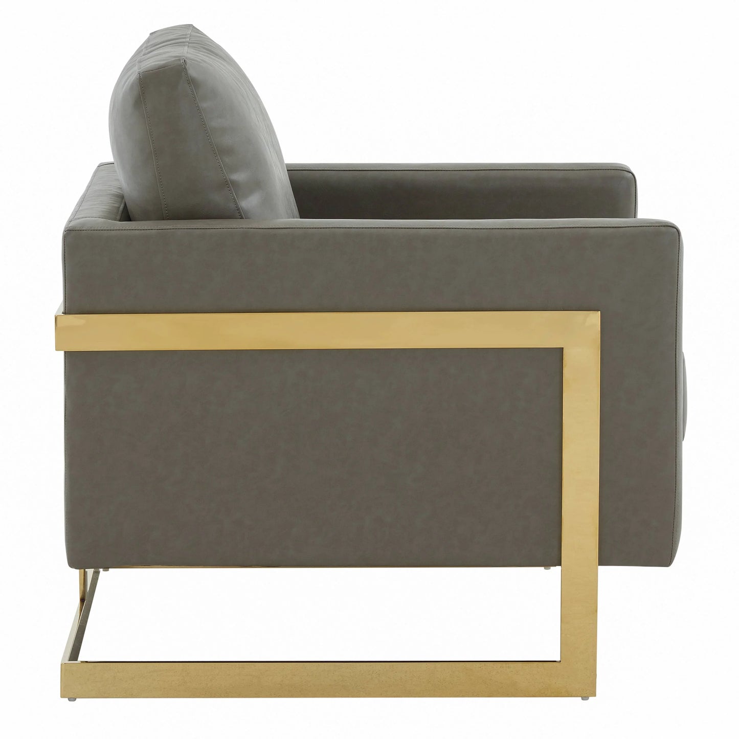 Lincoln Modern Upholstered Accent Armchair With Gold/Black Metal Frame - Elax Furniture