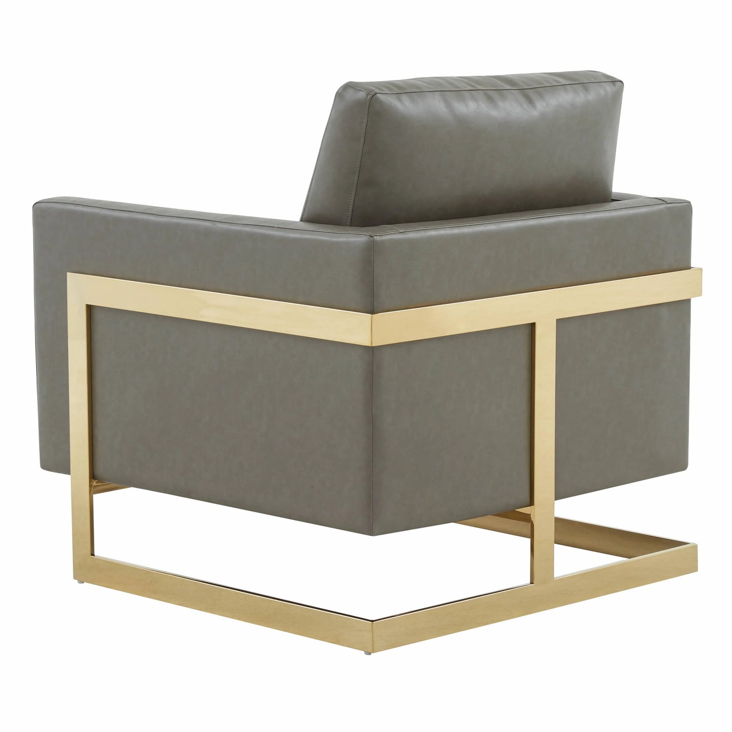 Lincoln Modern Upholstered Accent Armchair With Gold/Black Metal Frame - Elax Furniture