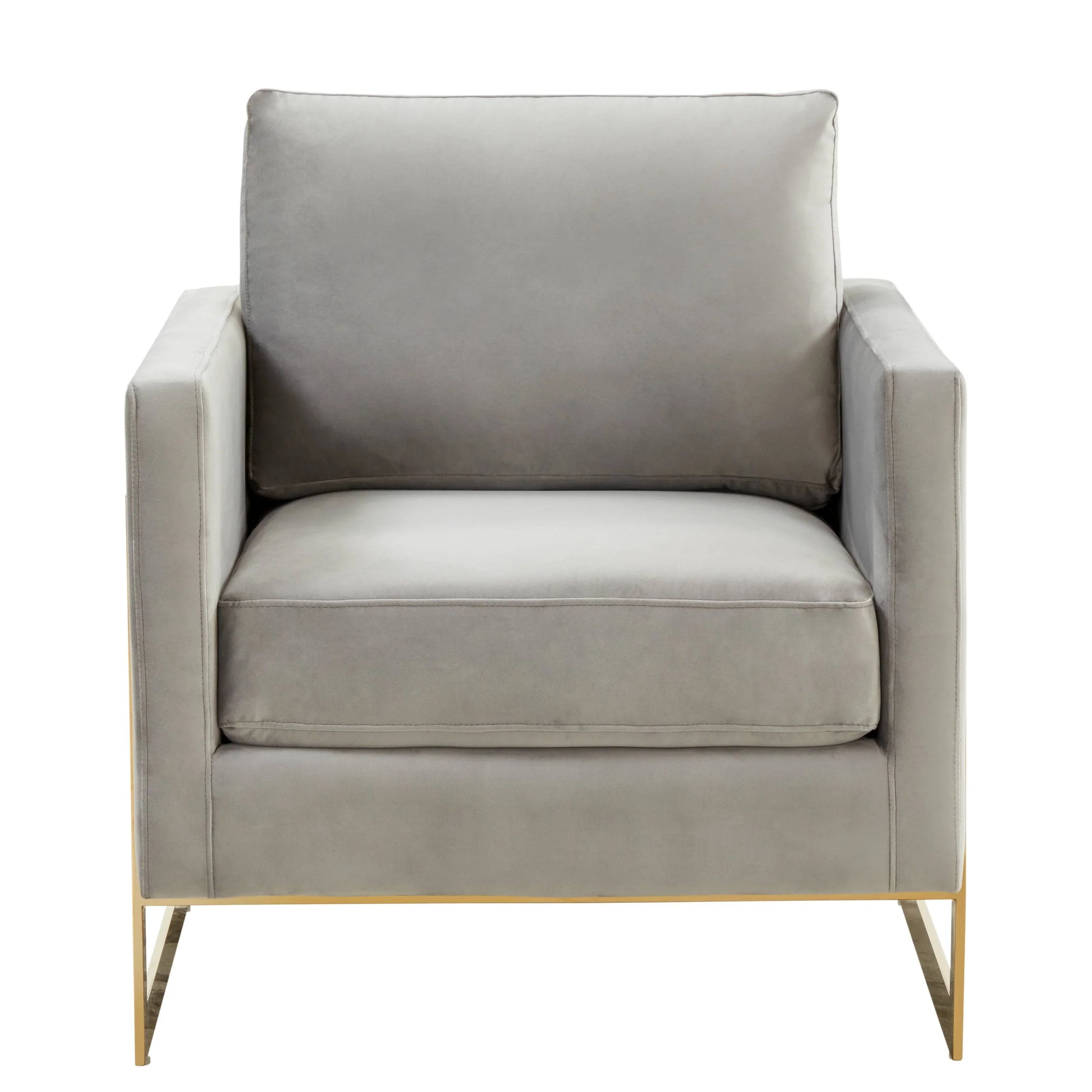 Lincoln Modern Upholstered Accent Armchair With Gold/Black Metal Frame - Elax Furniture