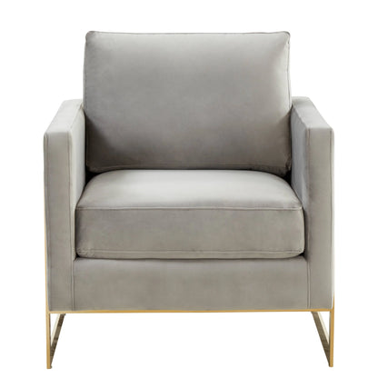 Lincoln Modern Upholstered Accent Armchair With Gold/Black Metal Frame - Elax Furniture