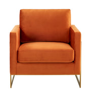 Lincoln Modern Upholstered Accent Armchair With Gold/Black Metal Frame - Elax Furniture