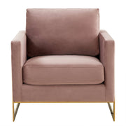 Lincoln Modern Upholstered Accent Armchair With Gold/Black Metal Frame - Elax Furniture