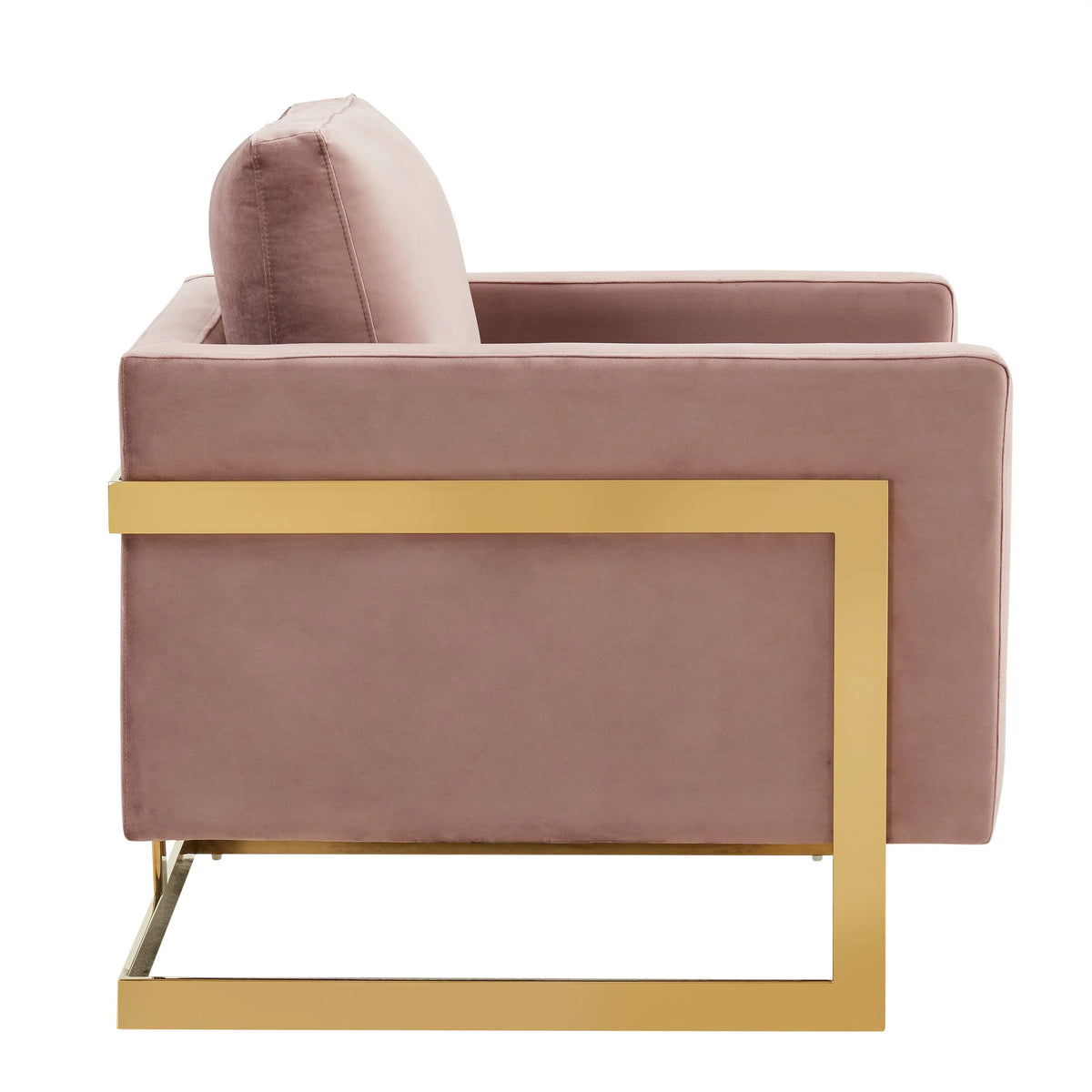 Lincoln Modern Upholstered Accent Armchair With Gold/Black Metal Frame - Elax Furniture