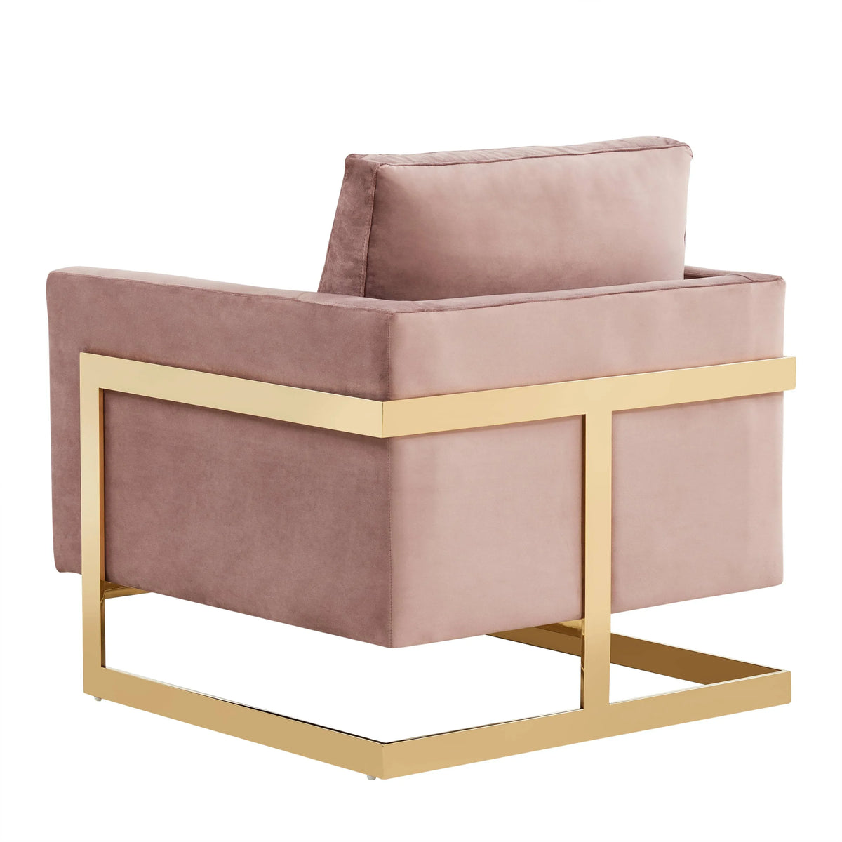 Lincoln Modern Upholstered Accent Armchair With Gold/Black Metal Frame - Elax Furniture