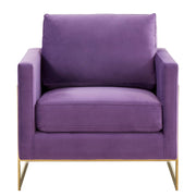 Lincoln Modern Upholstered Accent Armchair With Gold/Black Metal Frame - Elax Furniture