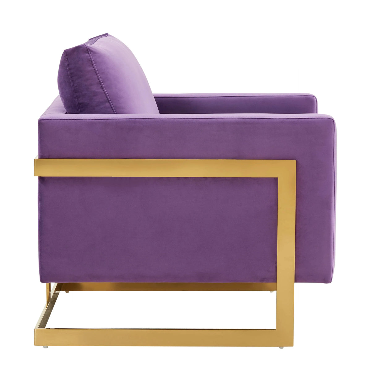 Lincoln Modern Upholstered Accent Armchair With Gold/Black Metal Frame - Elax Furniture