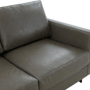 Lincoln Leather Loveseat Sofa with Black Stainless Steel Frame - Elax Furniture