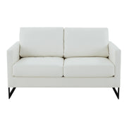Lincoln Leather Loveseat Sofa with Black Stainless Steel Frame - Elax Furniture