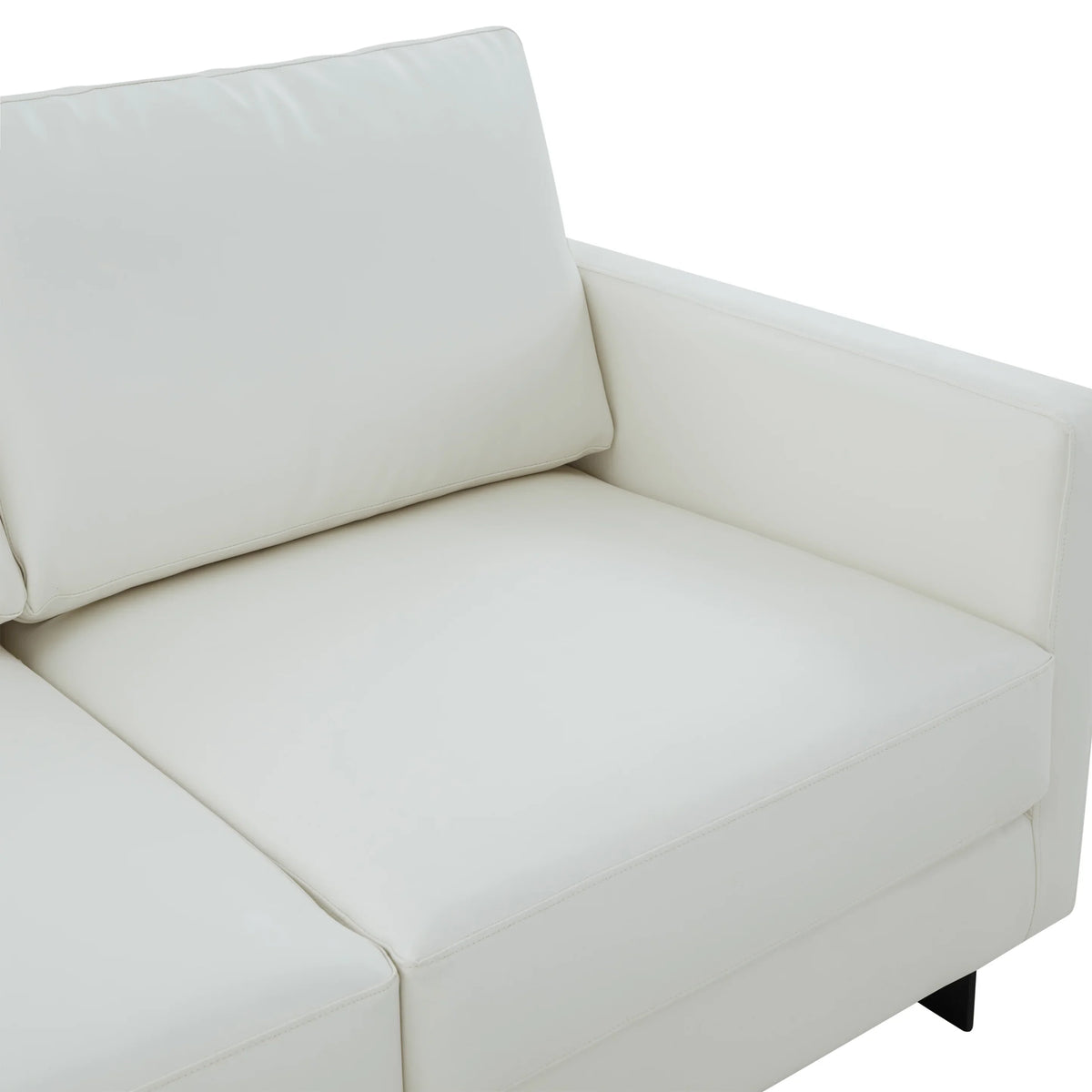 Lincoln Leather Loveseat Sofa with Black Stainless Steel Frame - Elax Furniture