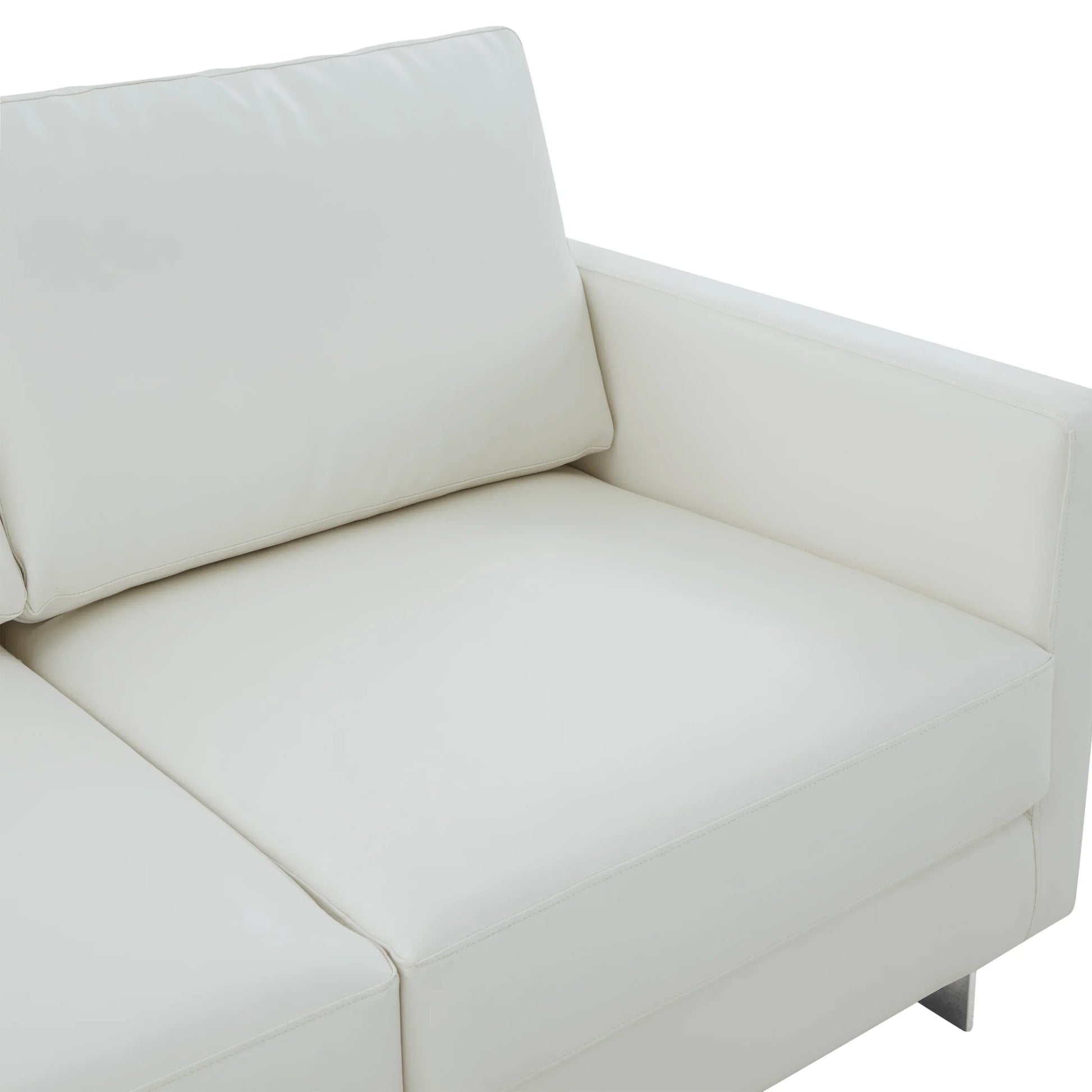 Lincoln Leather Loveseat Sofa with Chrome Stainless Steel Frame - Elax Furniture