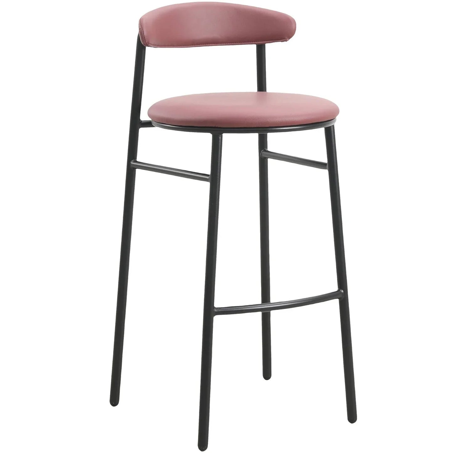 Lume Series Modern Bar Stool Upholstered in Leather for Dining Room and Kitchen - Elax Furniture
