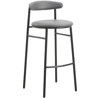 Lume Series Modern Bar Stool Upholstered in Leather for Dining Room and Kitchen - Elax Furniture