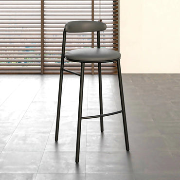 Lume Series Modern Bar Stool Upholstered in Leather for Dining Room and Kitchen - Elax Furniture