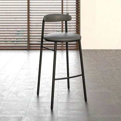 Lume Series Modern Bar Stool Upholstered in Leather for Dining Room and Kitchen - Elax Furniture
