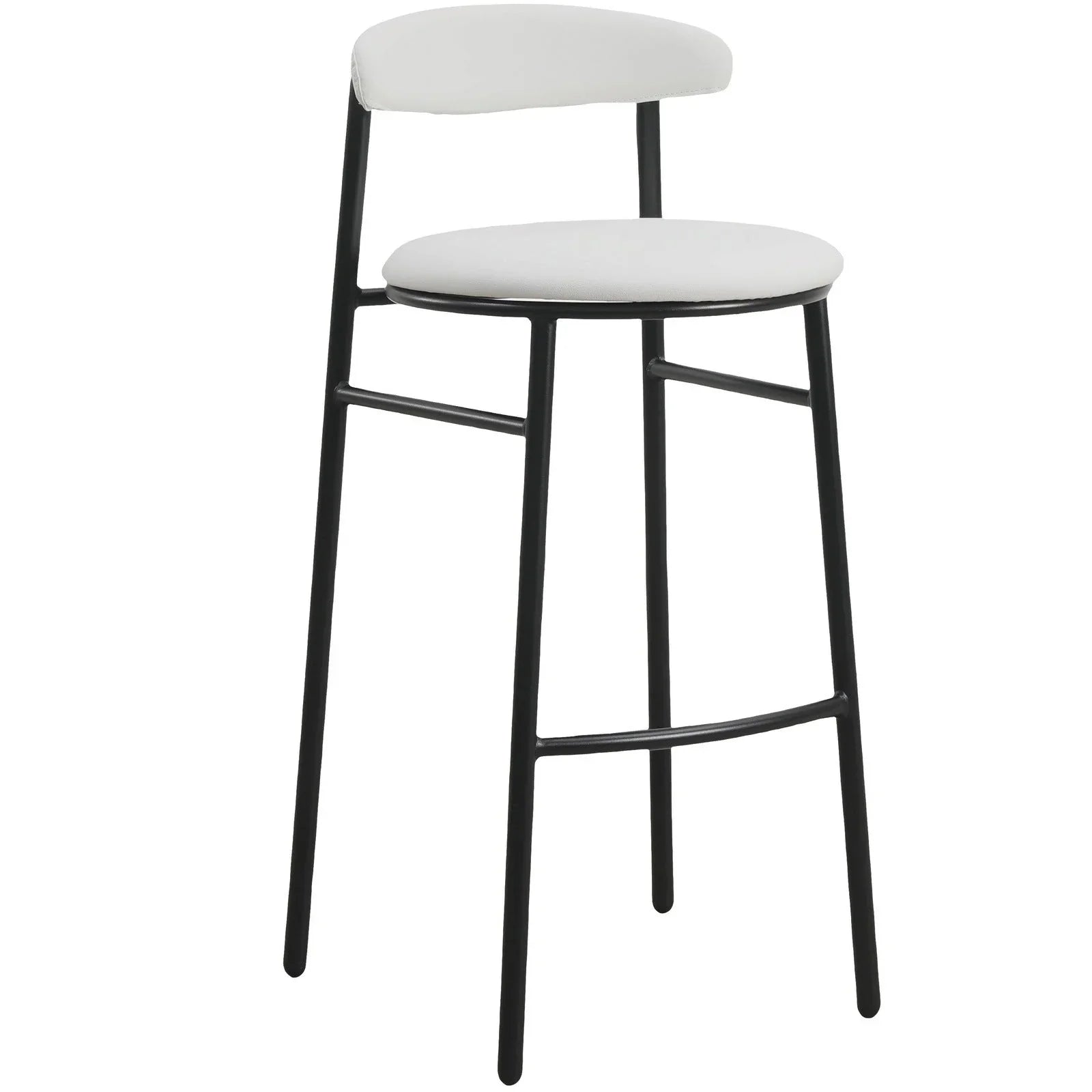 Lume Series Modern Bar Stool Upholstered in Leather for Dining Room and Kitchen - Elax Furniture