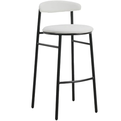 Lume Series Modern Bar Stool Upholstered in Leather for Dining Room and Kitchen - Elax Furniture