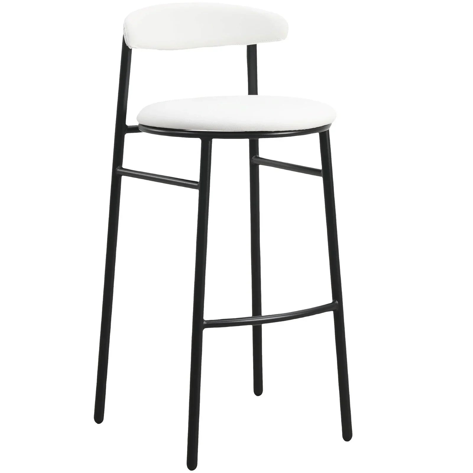 Lume Series Modern Bar Stool Upholstered in Leather for Dining Room and Kitchen - Elax Furniture