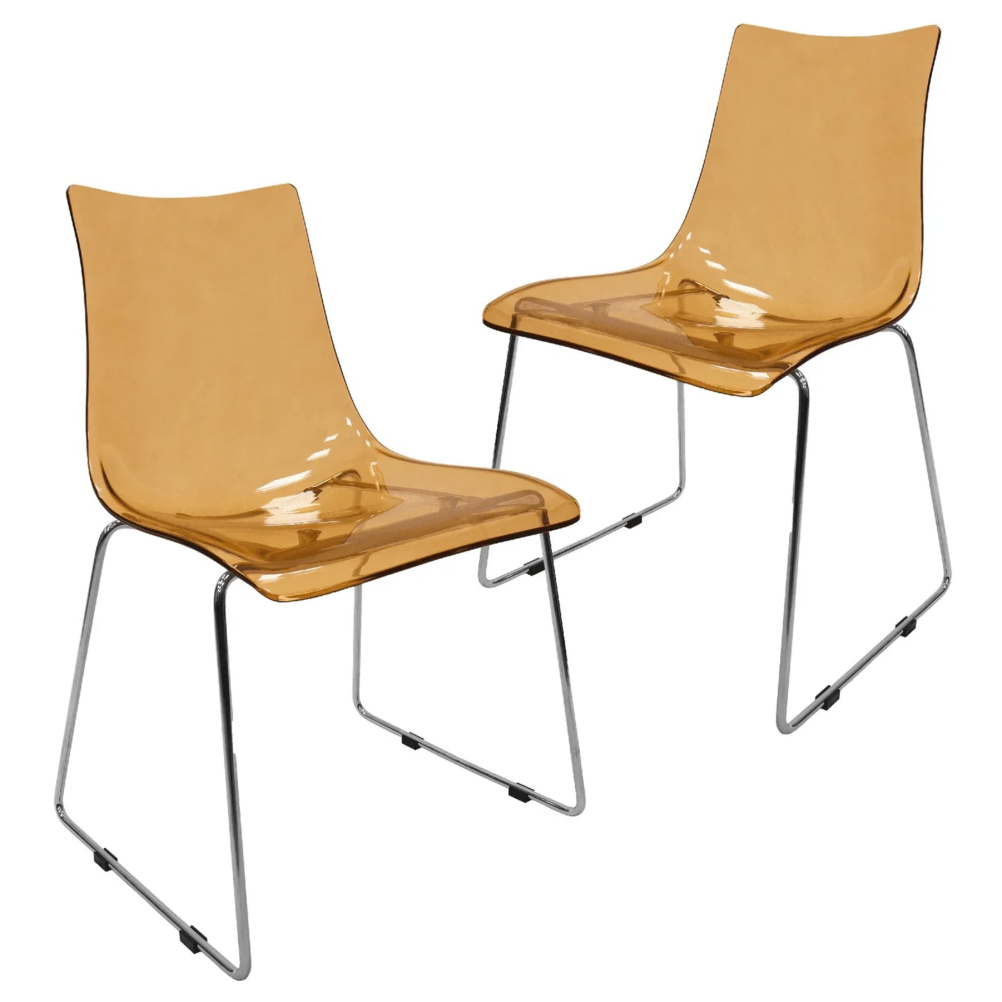 Lima Modern Acrylic Chair Set of 2 - Elax Furniture