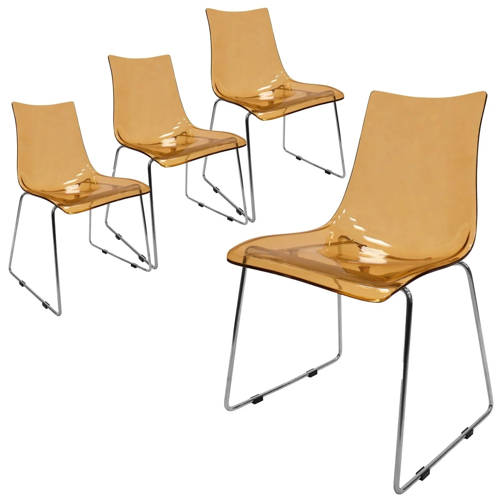 Lima Modern Acrylic Chair Set of 4 - Elax Furniture