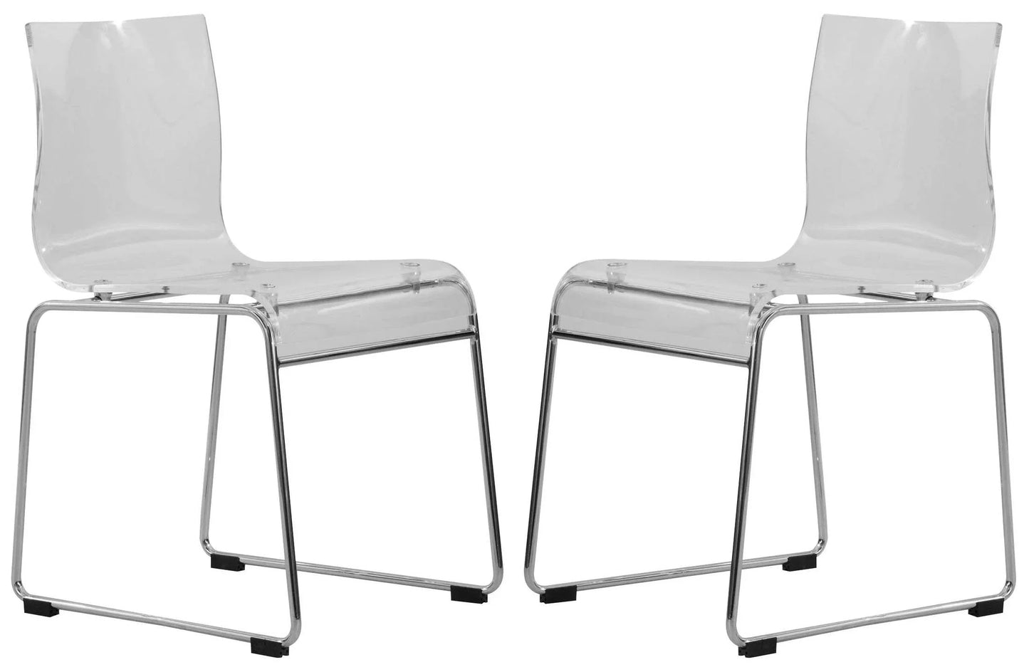 Lima Modern Acrylic Chair Set of 2 - Elax Furniture