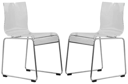 Lima Modern Acrylic Chair Set of 2 - Elax Furniture