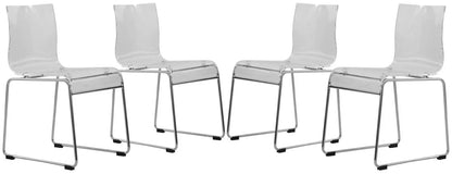 Lima Modern Acrylic Chair Set of 4 - Elax Furniture