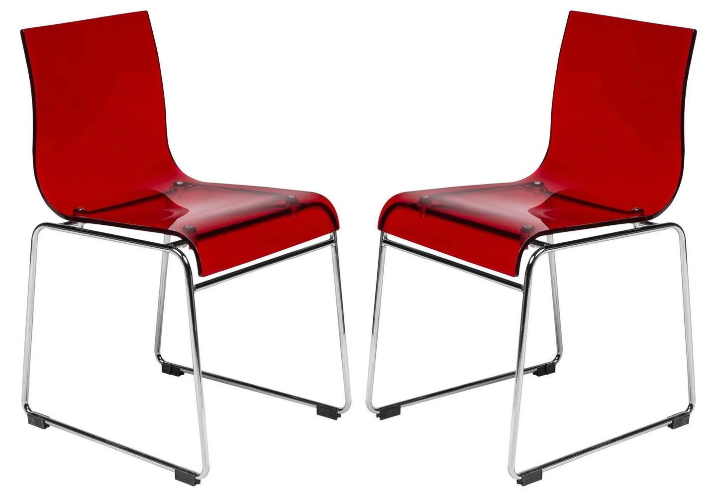Lima Modern Acrylic Chair Set of 2 - Elax Furniture