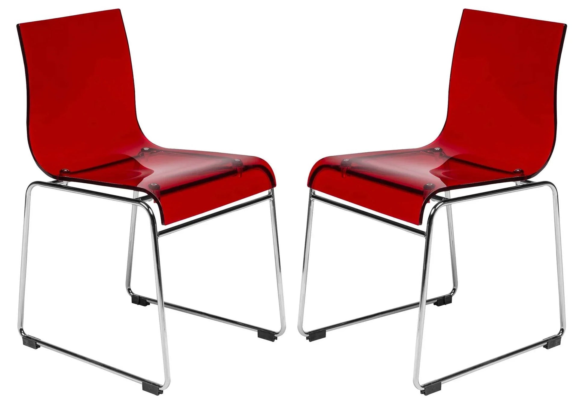 Lima Modern Acrylic Chair Set of 2 - Elax Furniture