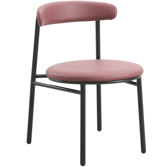 Lume Modern Dining Chair Upholstered in Polyester with Metal Legs - Elax Furniture