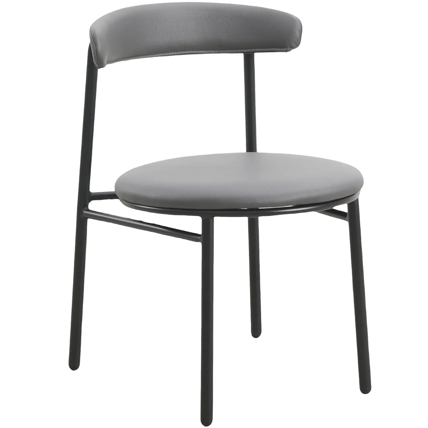 Lume Modern Dining Chair Upholstered in Polyester with Metal Legs - Elax Furniture