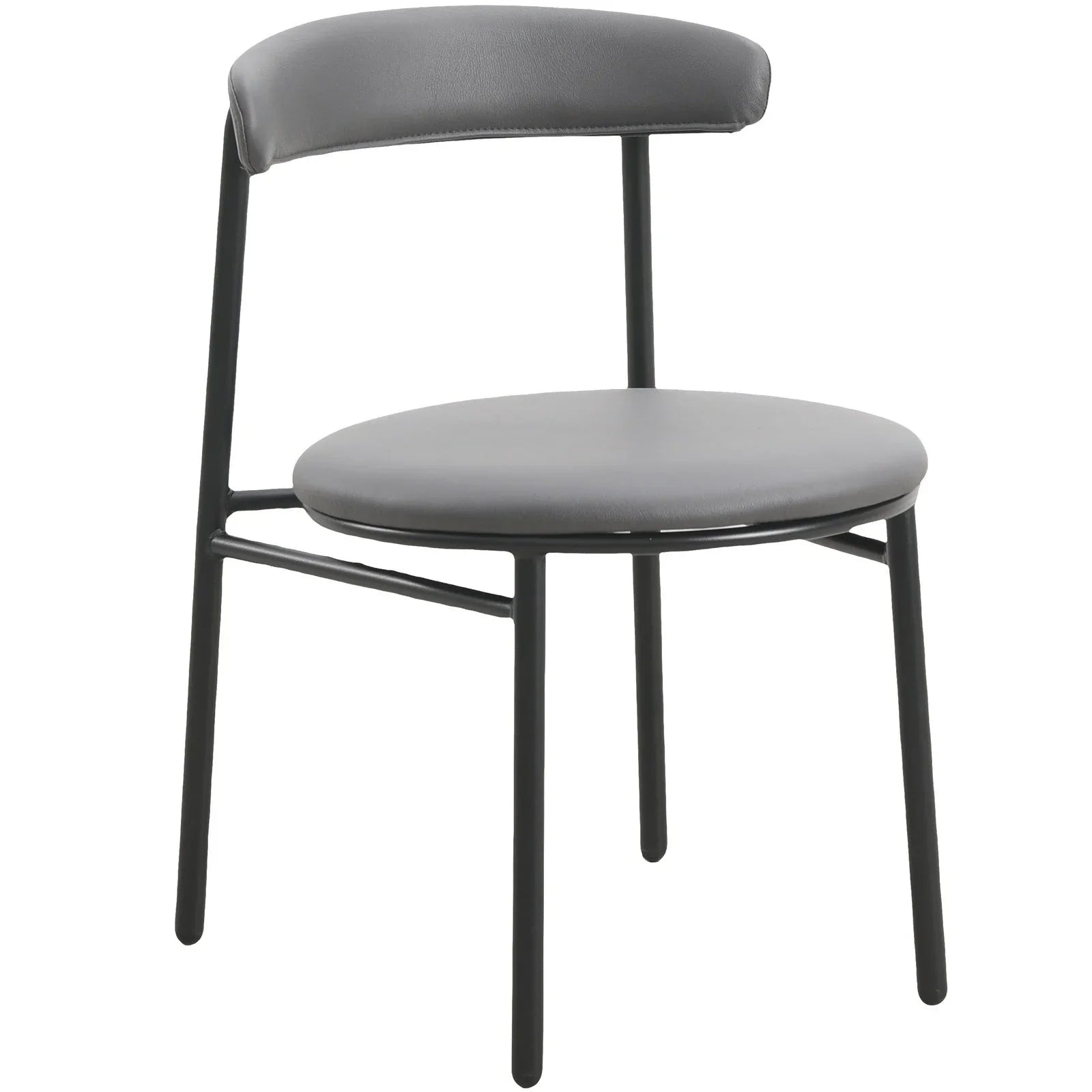 Lume Modern Dining Chair Upholstered in Polyester with Metal Legs - Elax Furniture
