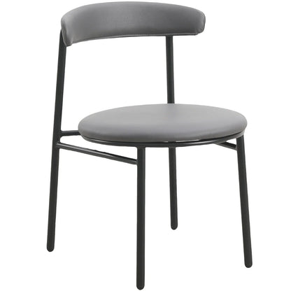 Lume Modern Dining Chair Upholstered in Polyester with Metal Legs - Elax Furniture