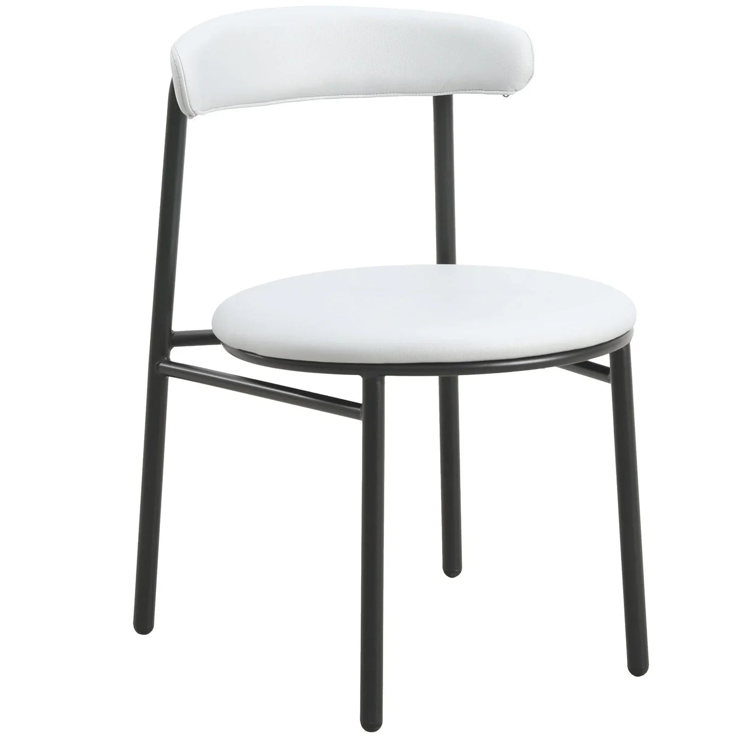 Lume Modern Dining Chair Upholstered in Polyester with Metal Legs - Elax Furniture