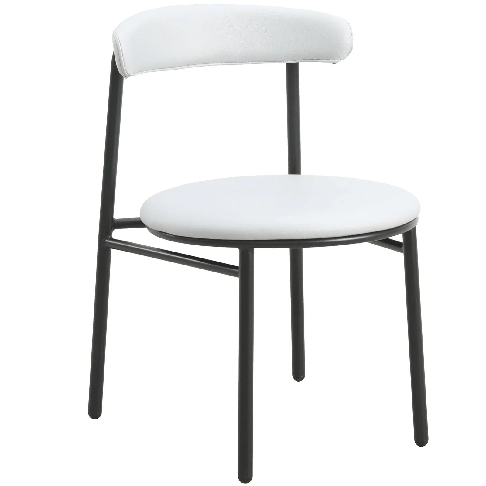 Lume Modern Dining Chair Upholstered in Polyester with Metal Legs - Elax Furniture