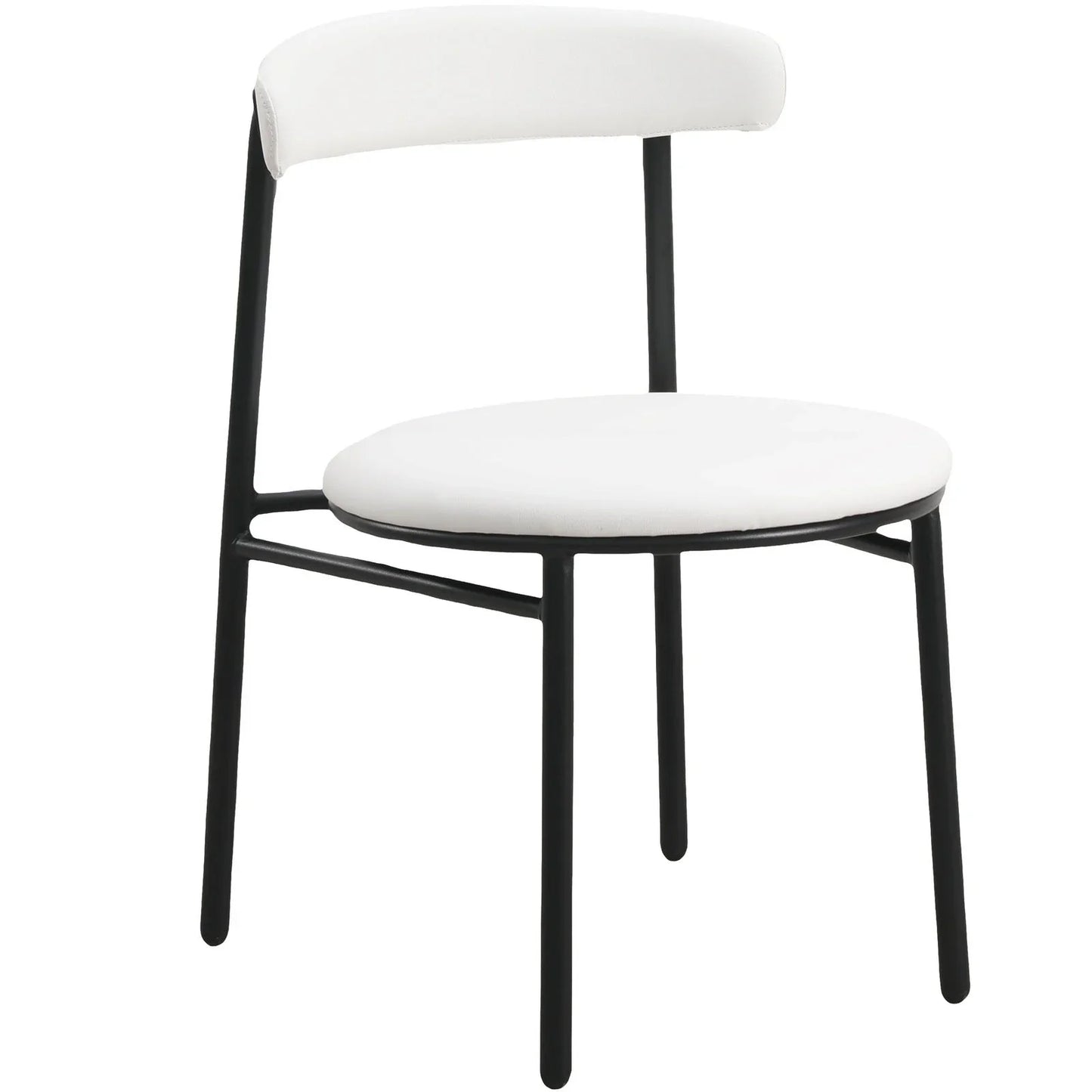 Lume Modern Dining Chair Upholstered in Polyester with Metal Legs - Elax Furniture