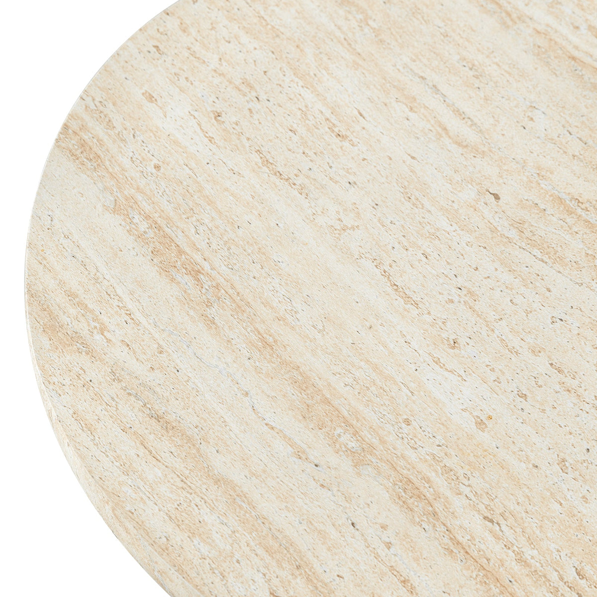 Laura Fiberstone Oval Coffee Table with Pedestal Base for Indoor and Outdoor