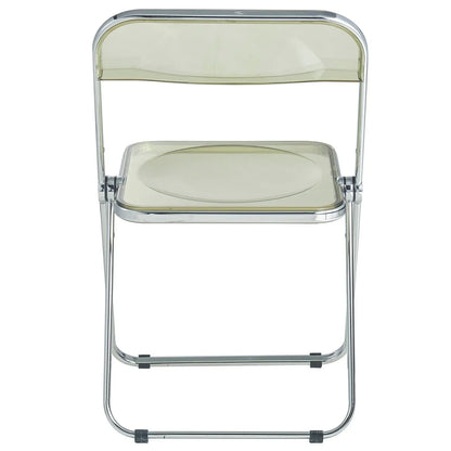 Lawrence Acrylic Folding Chair With Metal Frame Set of 4 - Elax Furniture