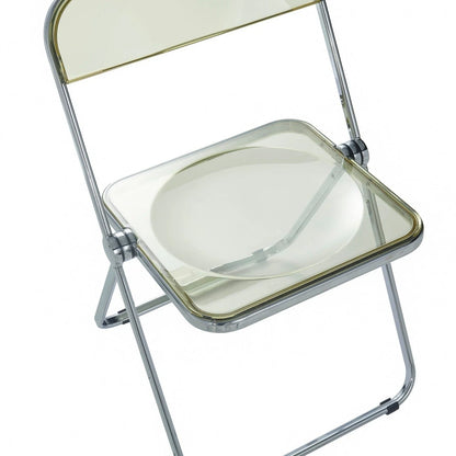 Lawrence Acrylic Folding Chair With Metal Frame Set of 4 - Elax Furniture