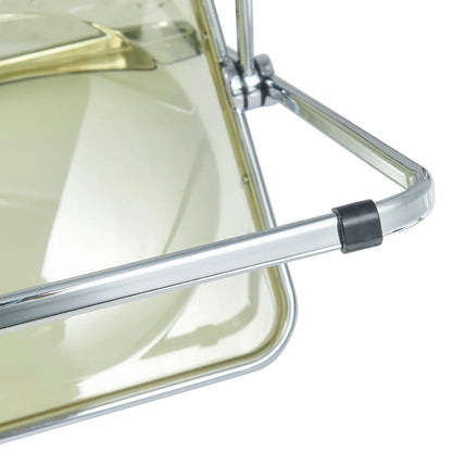 Lawrence Acrylic Folding Chair With Metal Frame Set of 4 - Elax Furniture