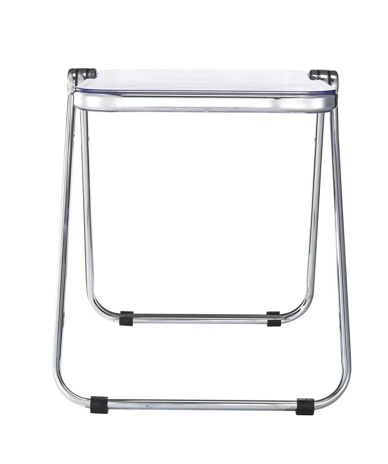 Lawrence Square Folding Side Table with Plastic Tabletop in Chrome Aluminum Frame - Elax Furniture